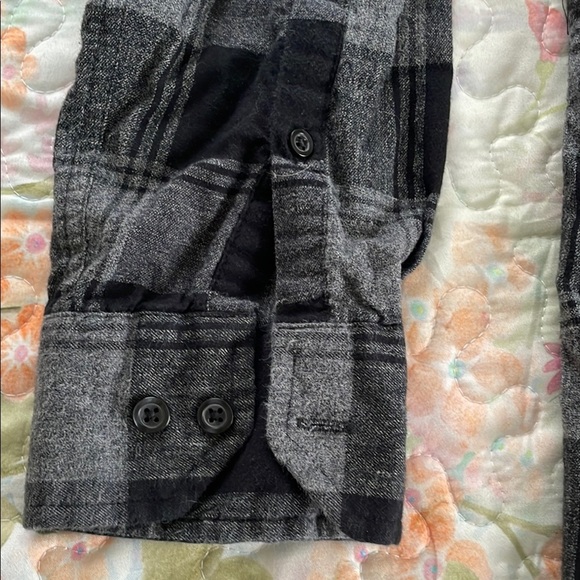 APT 9, Black and Gray Casual Button Down Shirt - Picture 3 of 5